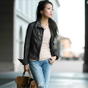 AllSaints Women's Belvedere Leather Biker Jacket